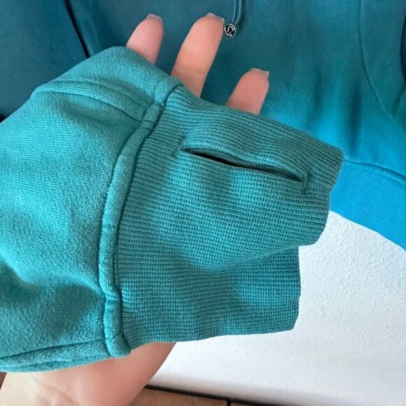 Lululemon Scuba Oversized Funnel Neck Half Zip M/L Oceanic Blue Pre-Owned - Picture 11 of 12